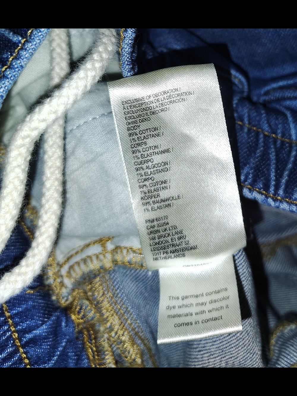 Pilcro Blue Drawstring Jeans - Wide Leg Sz M - Picture 2 of 6